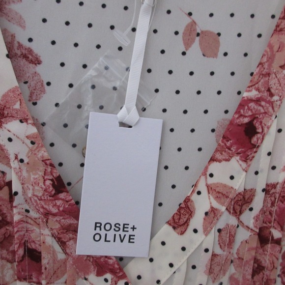 Rose & Olive Top Tunic Plus 2X Floral Polka Dot Cottage Core Boho Popover‎ NWT - Picture 5 of 11